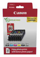 Canon PGI-530/CLI-531 PVP cartouche dencre 6 pice(s) Original Noir, Cyan, Gris, Magenta, Photo noire, Jaune
