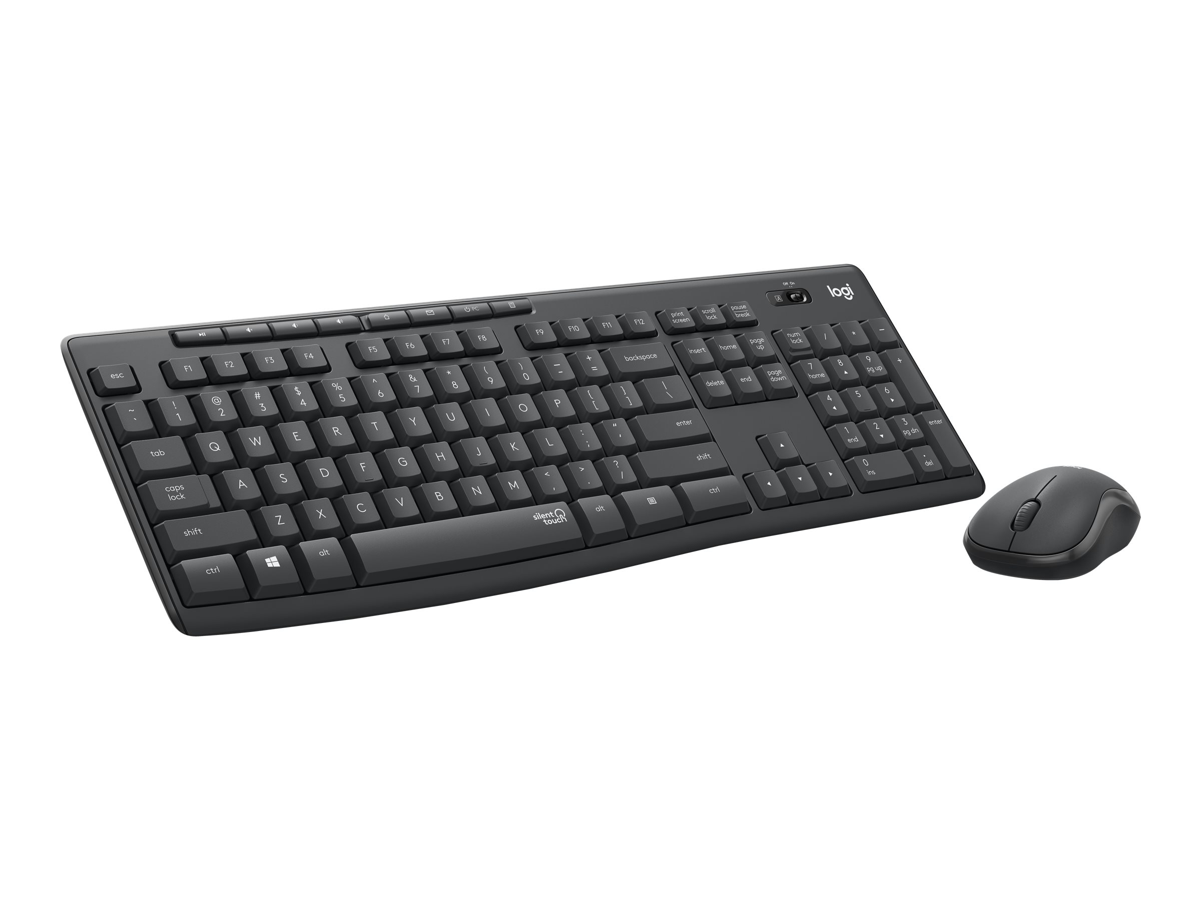 Logitech MK295 Silent Wireless Combo clavier Souris incluse RF sans fil QWERTZ Tchque Graphite