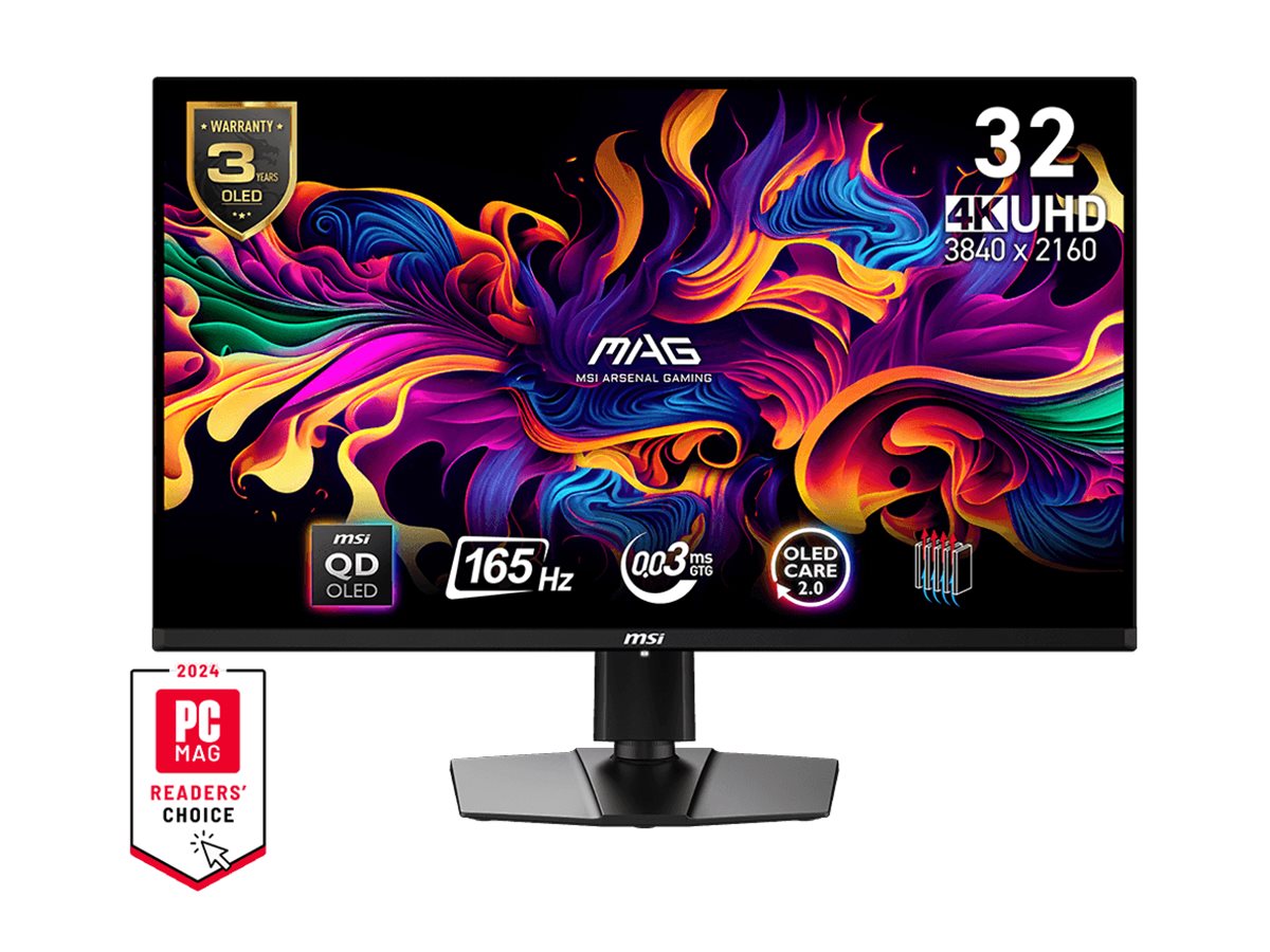 MSI MAG 321UPDE QD-OLED Monitor PC 80 cm (31.5) 3840 x 2160 Pixel 4K Ultra HD Nero