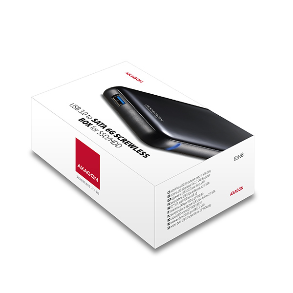 Axagon EE25-S6B caja para disco duro externo Carcasa de disco duro/SSD Negro 2.5