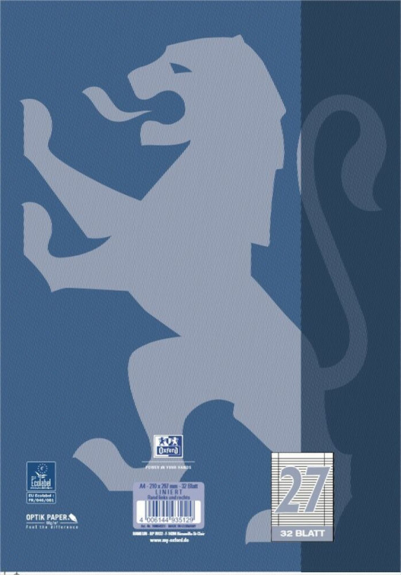 Oxford 100050331 cuaderno y block A4 Azul