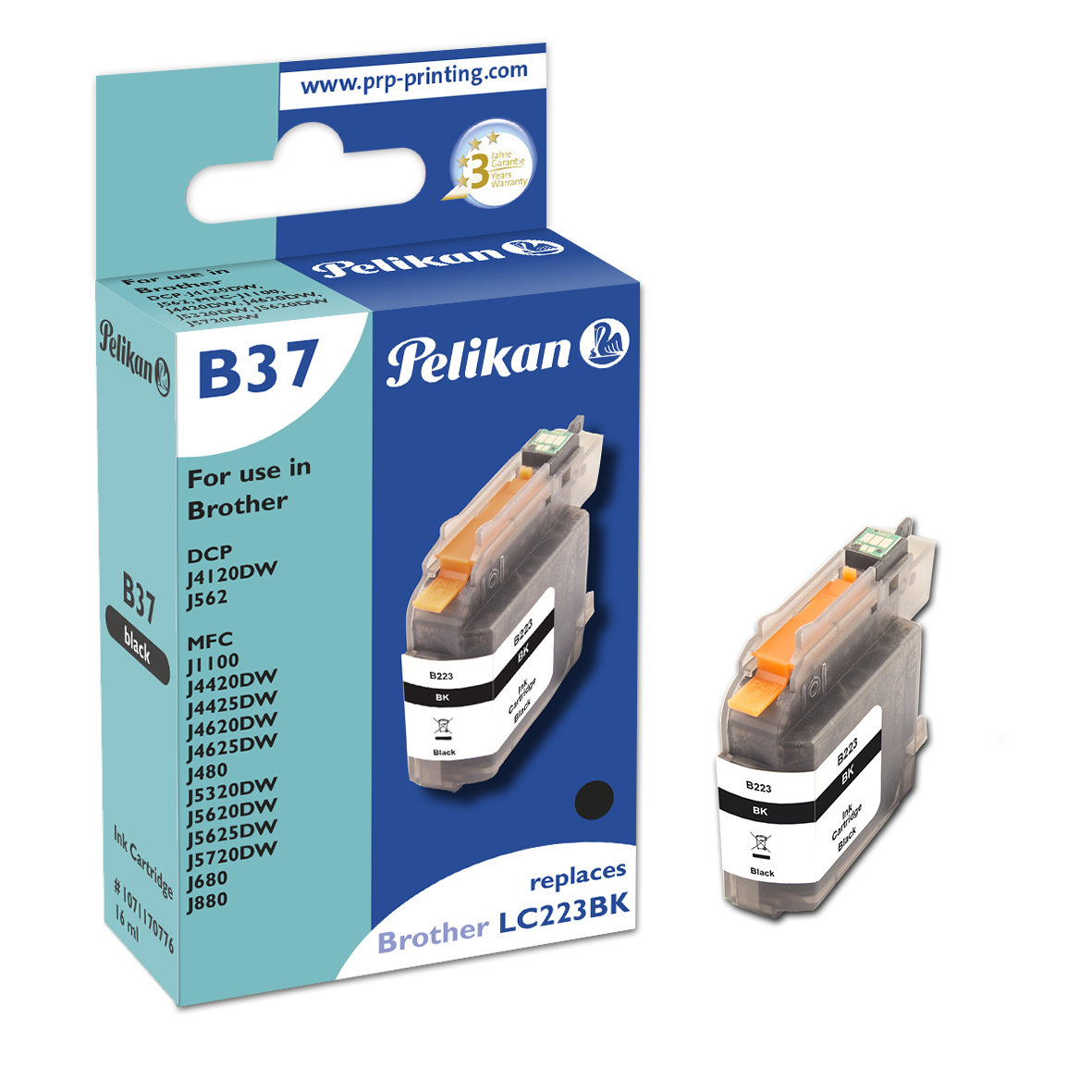 Pelikan B37 Black - Kompatibel - Schwarz - Brother - Einzelpackung - 1 St�ck(e) - 600 Seiten
