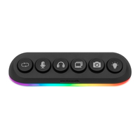 Streamplify HUB DECK 5, 4x USB 3.0, 1x USB 2.0, RGB, 12V, EU-Netzkabel - schwarz - RGB-USB-Hub mit 5 Ports - mit On/Off-Schaltern fr USB