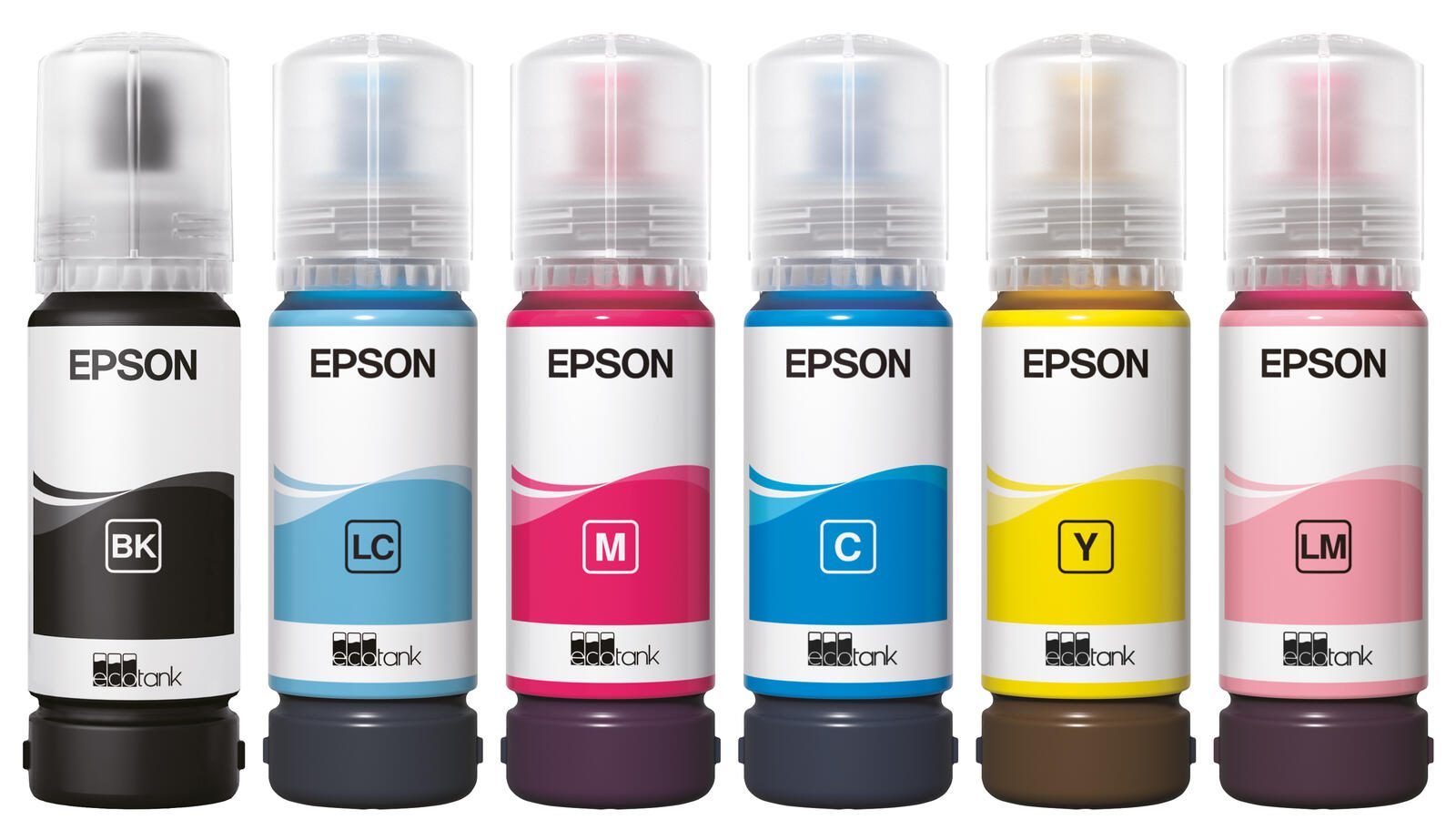 Epson Original EcoTank 107 Tintenflaschen - 4er Multipack cyan magenta gelb - Original - Schwarz