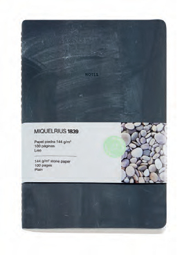 MIQUELRIUS Stone Paper Notizbuch A5 Blanco Black schwarz Speditionsversand - A5