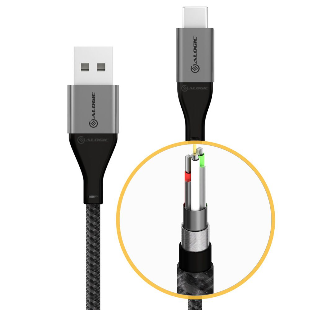 ALOGIC ULCA2030-SGR cavo USB 0,3 m USB 2.0 USB A USB C Grigio