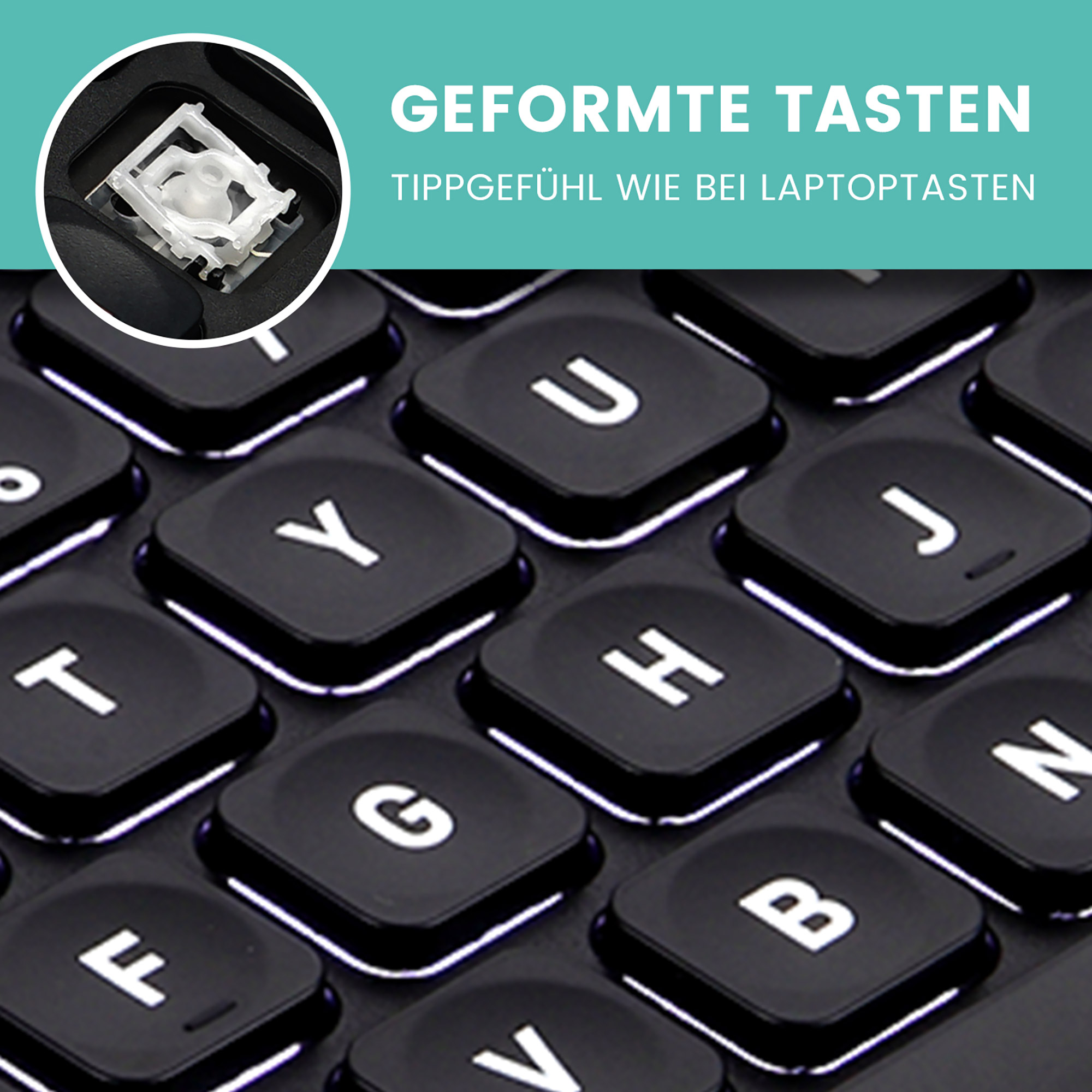 Perixx PERIBOARD-332B keyboard USB QWERTZ German Black