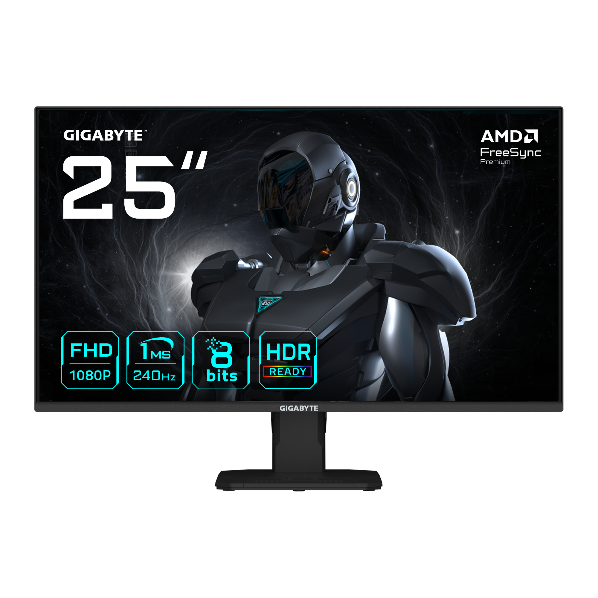 GIGABYTE GS25F2A Monitor Gaming 25 FHD - 1920 x 1080, 240Hz, 1ms, 300 cd/m�, Display HDR 10, HDMI 2.0, DisplayPort 1.4
