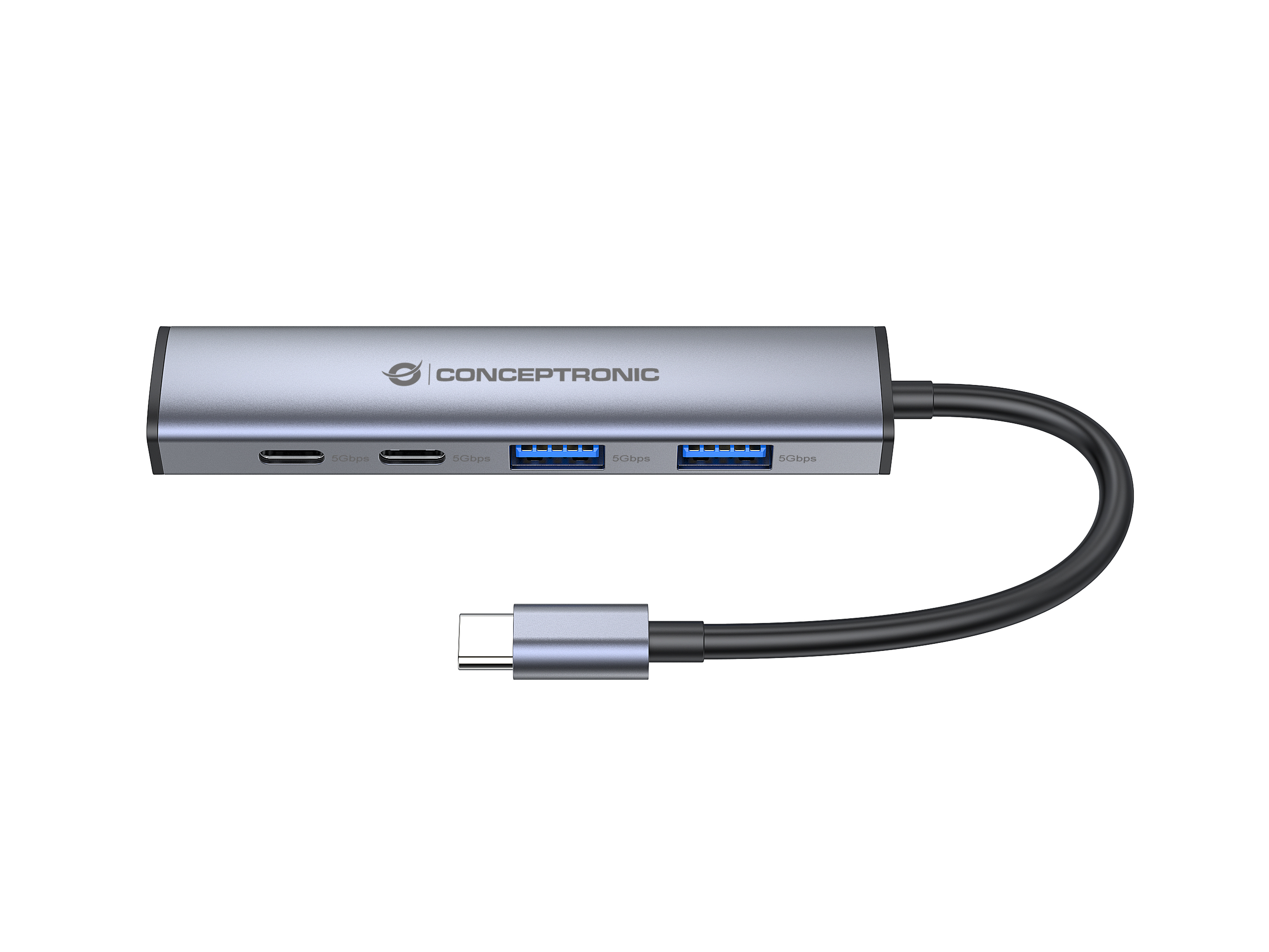 Conceptronic 4-1 Dock USB-C->2xUSB-C/2xUSB-a/100WPD gr