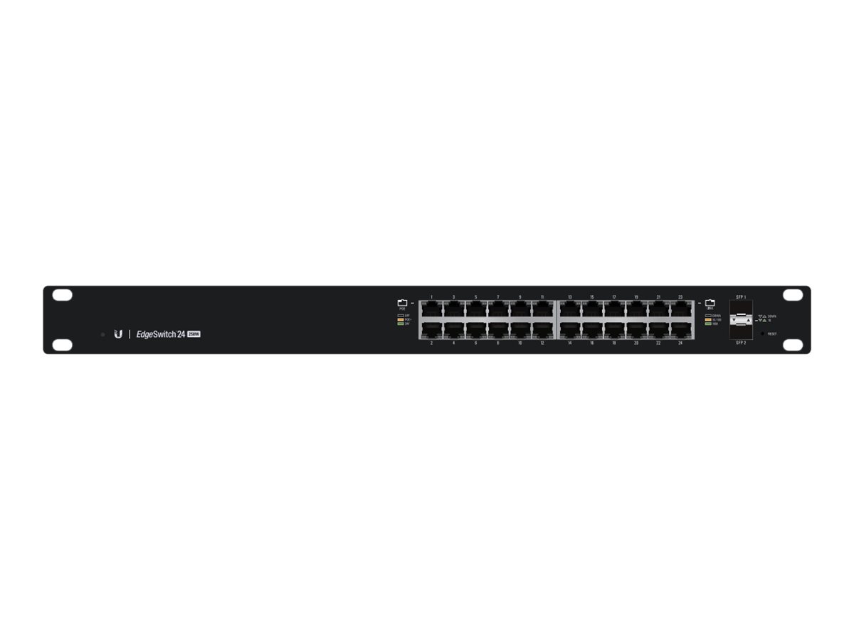 Ubiquiti Networks ES-24-250W commutateur rseau Gr L2/L3 Gigabit Ethernet (10/100/1000) Connexion Ethernet, supportant lalimentation via ce port (PoE) 1U Noir