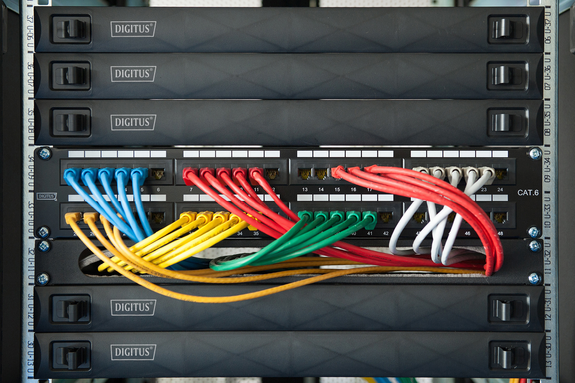 Digitus 1 U panel vaco, encaje a presin, para armarios de red y servidor