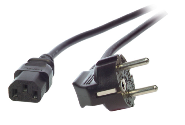 EFB Elektronik EFB-Elektronik - Stromkabel - CEE 7/7 (S) gewinkelt zu IEC 60320 C13 gerade