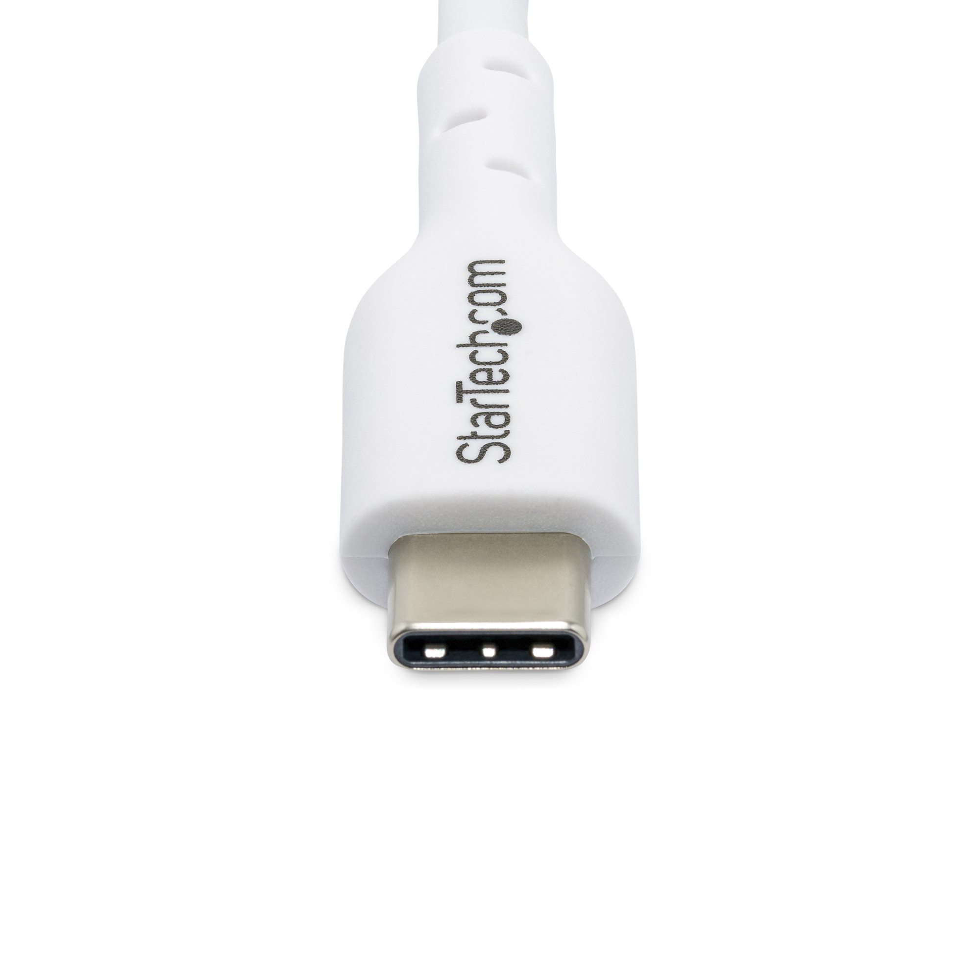 StarTech.com 2m (6.6ft) White USB-C Charging Cable 2-Pack, USB C Cable, USB 2.0 Type-C Laptop Charger Cord, 60W 3A Power Delivery, TPE Jacket, USB-C Data Transfer Cable, M/M