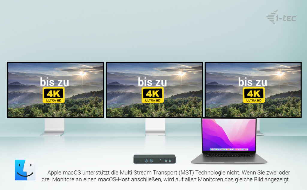 i-tec USB-C Intelligent Triple Display Docking Station + Power Delivery 100W