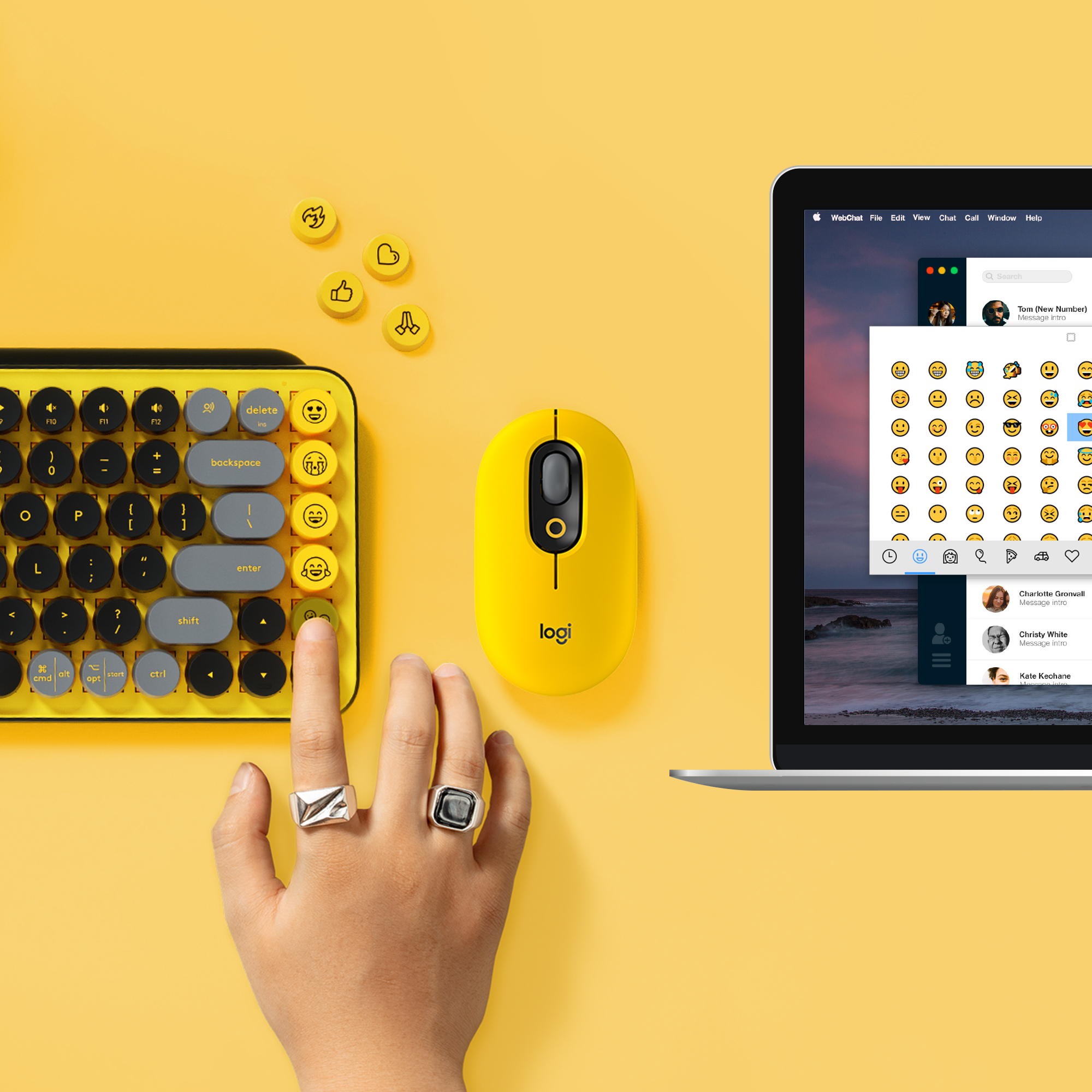 Logitech POP Keys Wireless Mechanical Keyboard With Emoji Keys