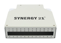 Synergy 21 LWL-Patchpanel fr Hutschiene DIN 12xLC-Duplex/SC-Simplex-Buchsen ohne Kupplungen - Kabel