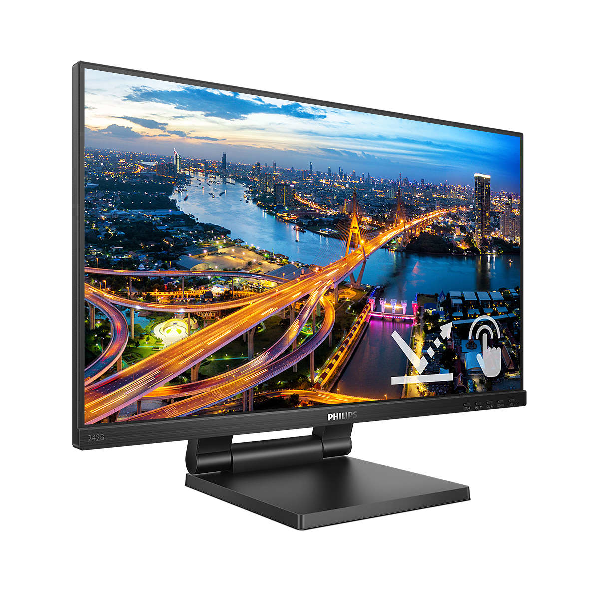 Philips 242B1TC/00 Monitor PC 60,5 cm (23.8) 1920 x 1080 Pixel Full HD LED Touch screen Nero