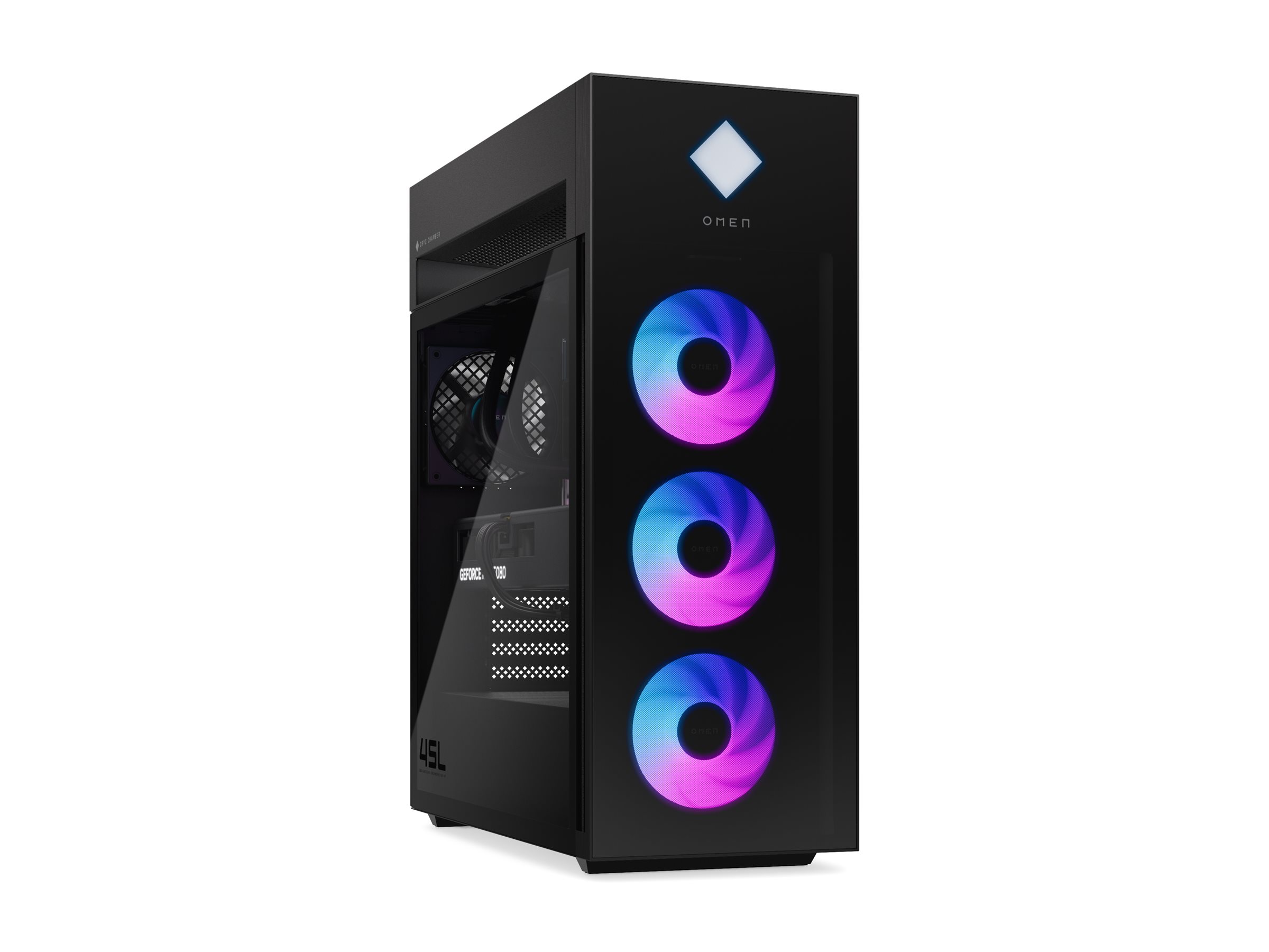 HP OMEN 45L by HP GT22-3093ng - microATX - Core Ultra 9 285K - RAM 32 GB - SSD 2 TB - NVMe - GeForce RTX 5080 - 1GbE, 2.5GbE, Wi-Fi 6E, Bluetooth 5.3 - WLAN: 802.11a/b/g/n/ac/ax (Wi-Fi 6E)