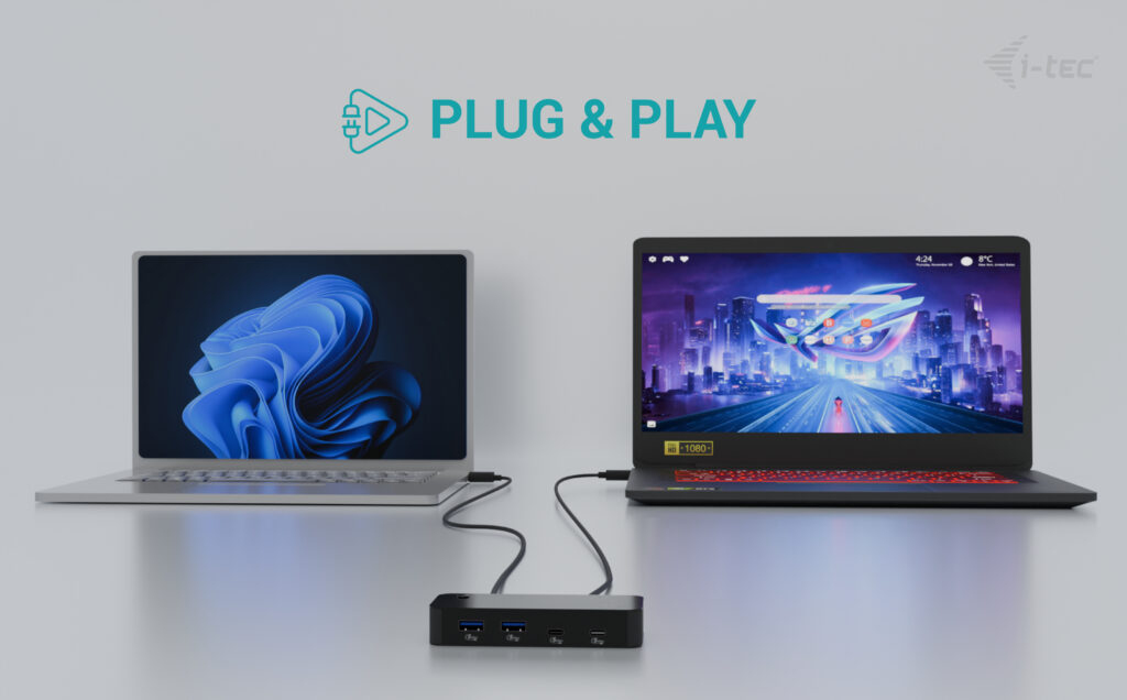 i-tec Universal KVM HUB 2x USB-C + 2x USB-A 3.0