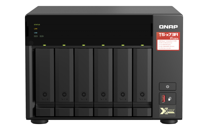 QNAP TS-673A - NAS-Server - 6 Schchte - 48 TB