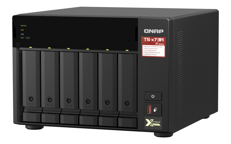 QNAP TS-673A - NAS-Server - 6 Schchte - 48 TB