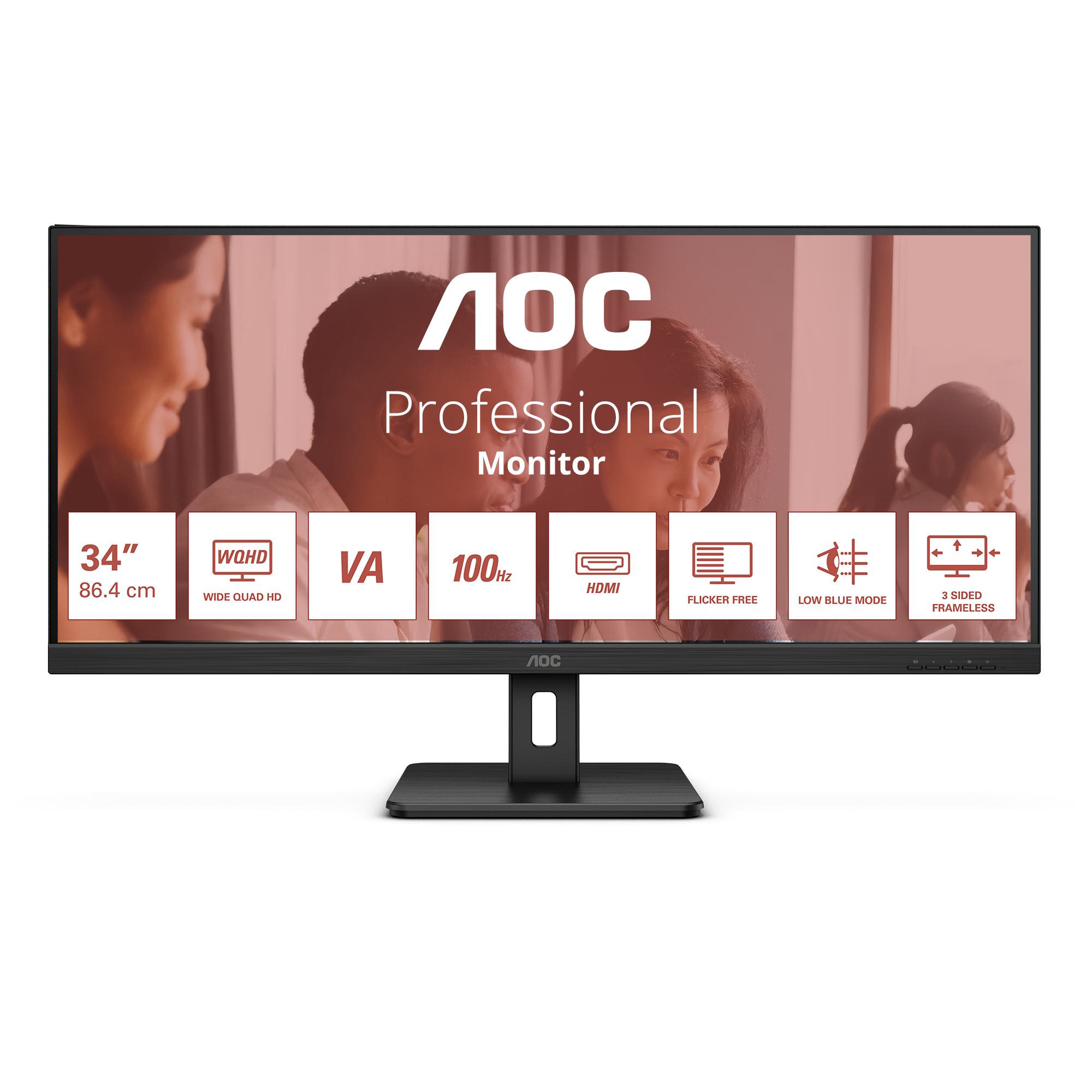 AOC Essential-line U34E2M/BK - LED-Monitor - 86.4 cm (34)