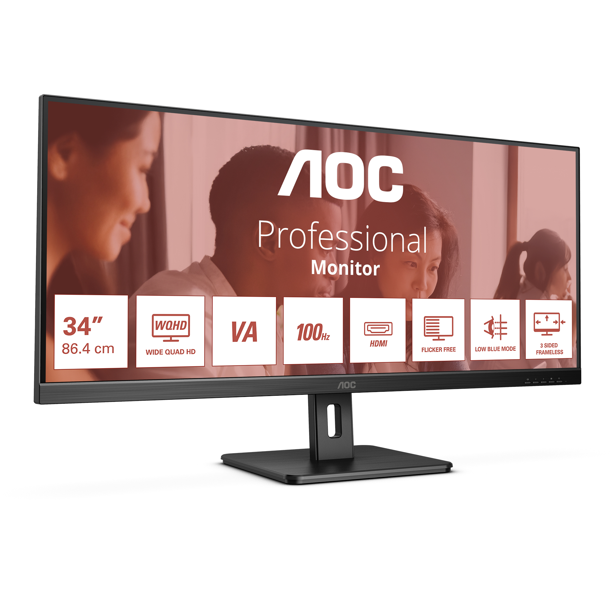 AOC Essential-line U34E2M/BK - LED-Monitor - 86.4 cm (34)