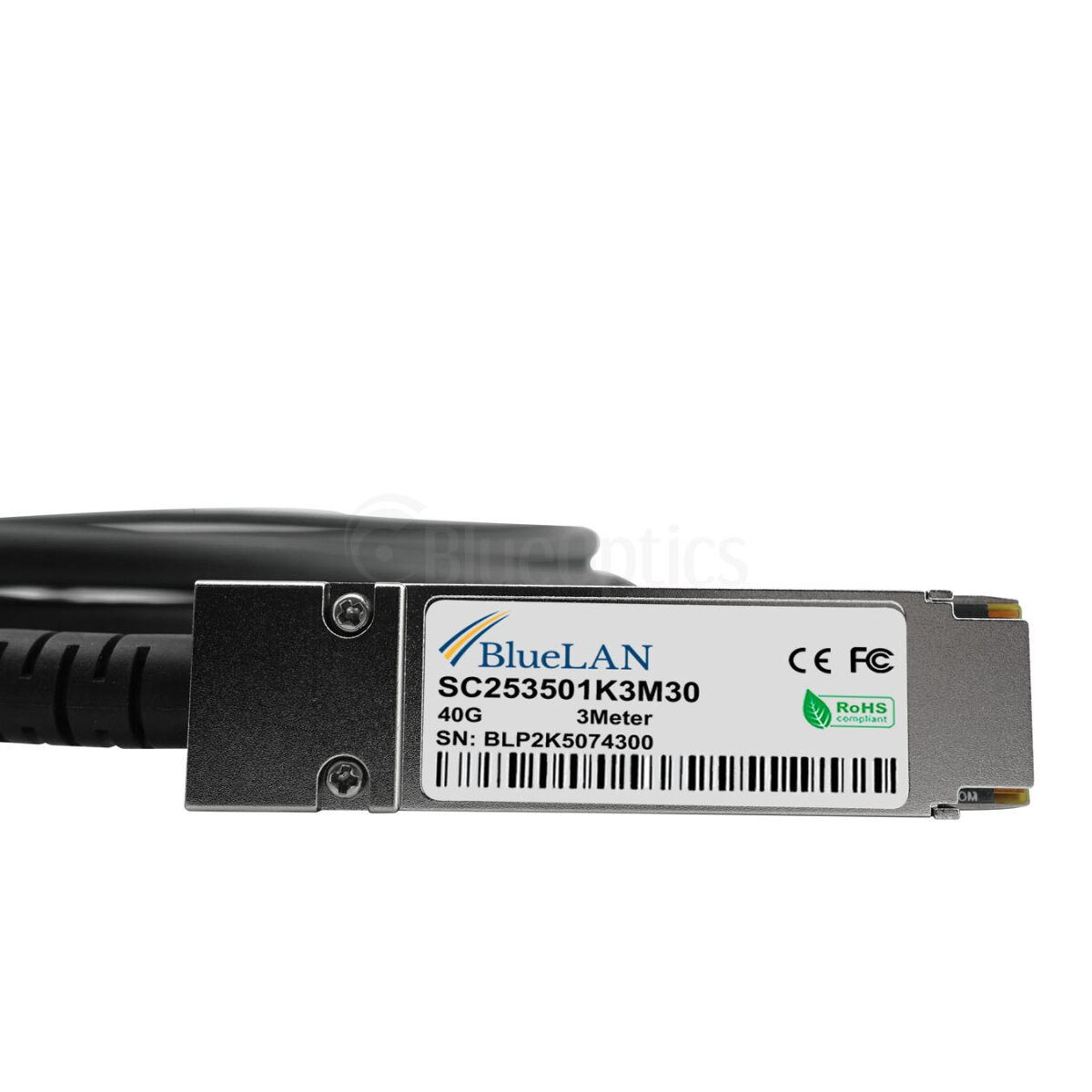 BlueOptics Q-4S-DAC-1M-SO-BL c�ble dInfiniBand QSFP 4xSFP+ Orange