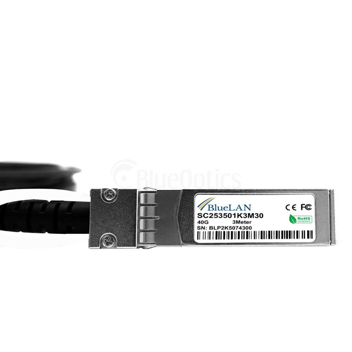 BlueOptics Q-4S-DAC-1M-SO-BL c�ble dInfiniBand QSFP 4xSFP+ Orange