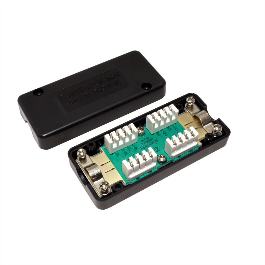 Value 21.99.3048 network junction box Cat6a Black