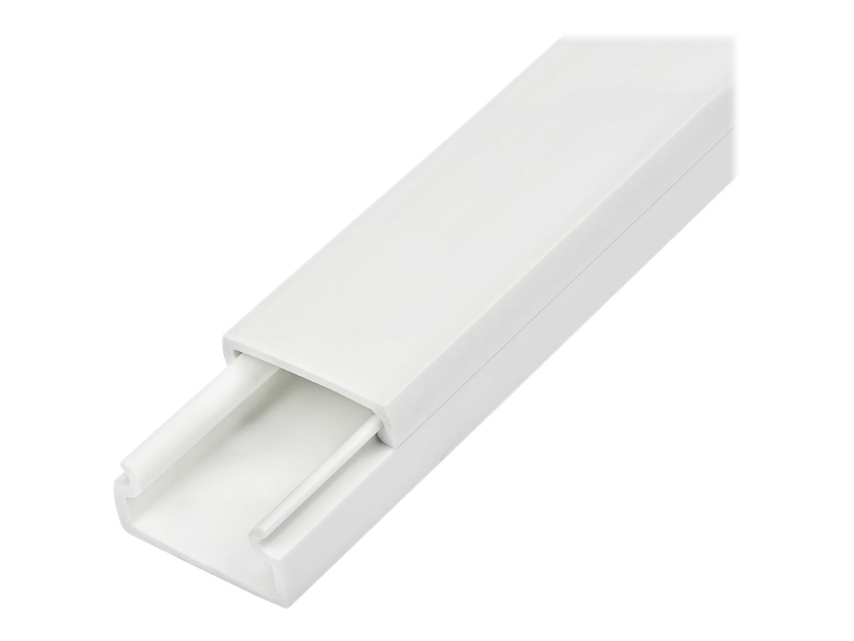 StarTech.com Chemin de C�bles PVC Robuste avec Couvercle et Ruban Adh�sif - 19mm W x 11mm H - Longueur 1m - Passe C�ble pour C�bles R�seaux/�lectriques, Max 6 C�bles, Homologu� UL