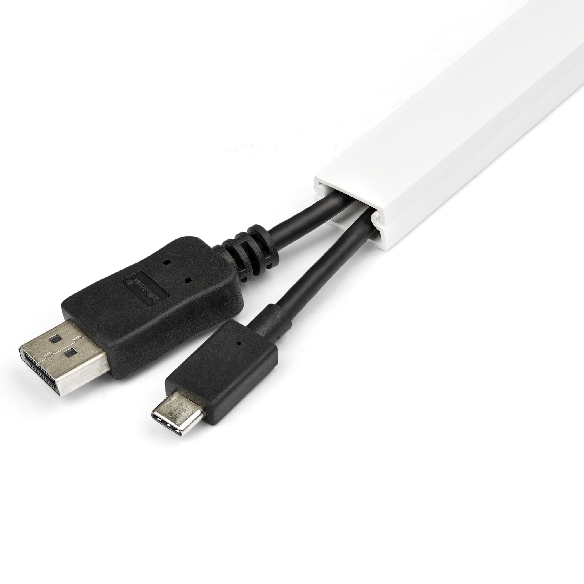 StarTech.com Chemin de C�bles PVC Robuste avec Couvercle et Ruban Adh�sif - 19mm W x 11mm H - Longueur 1m - Passe C�ble pour C�bles R�seaux/�lectriques, Max 6 C�bles, Homologu� UL