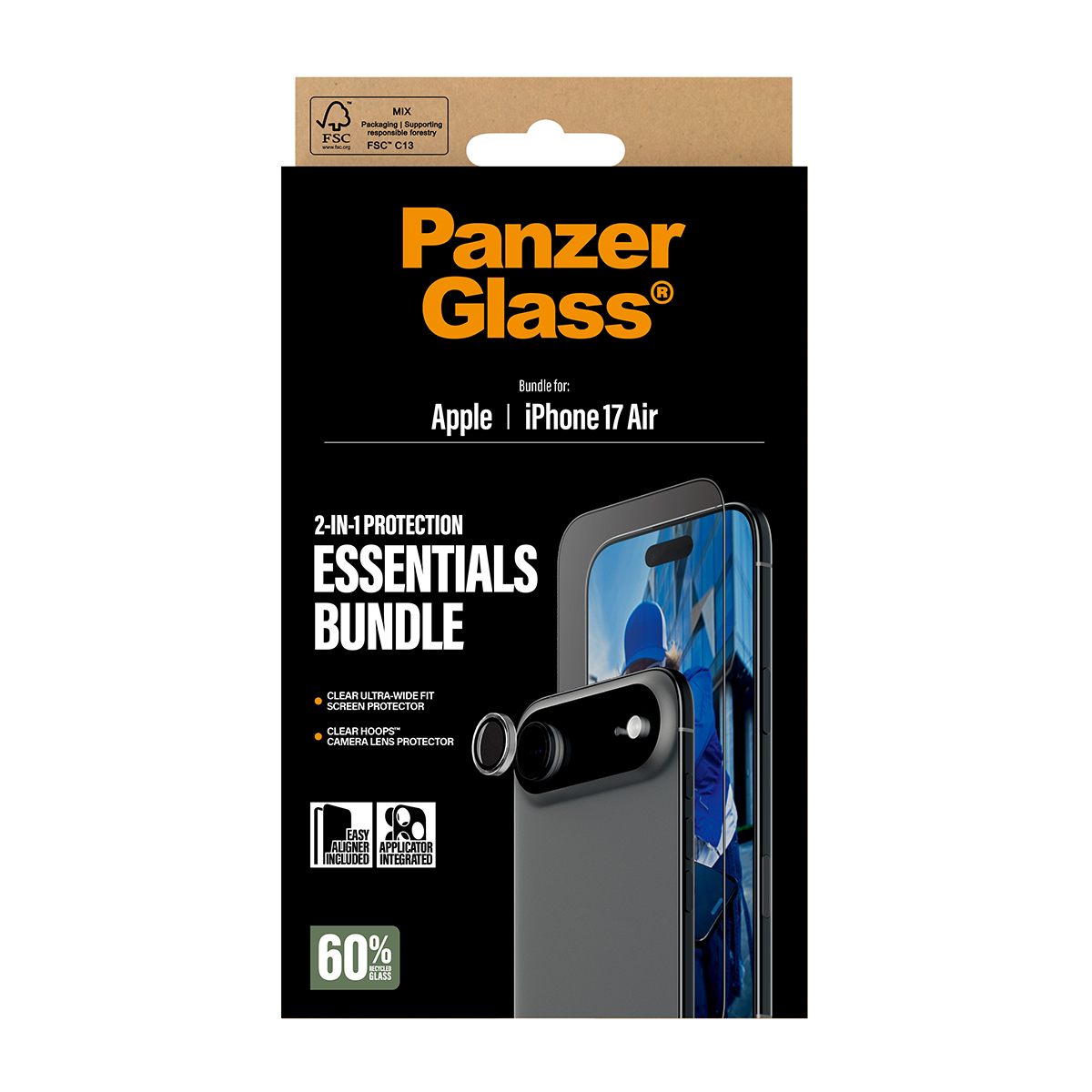PanzerGlass 2-in-1 Essentials Bundle iPhone 17 Air