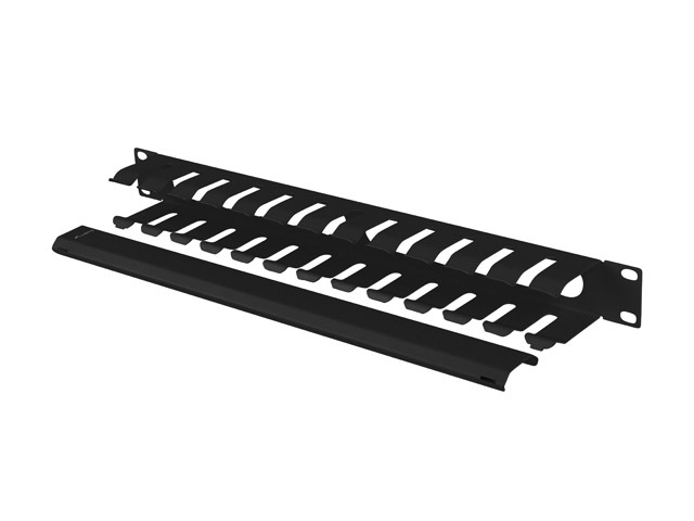 Lanberg AK-1704-B organizador de cables Estante Canaleta ranurada para cables Negro 1 pieza(s)