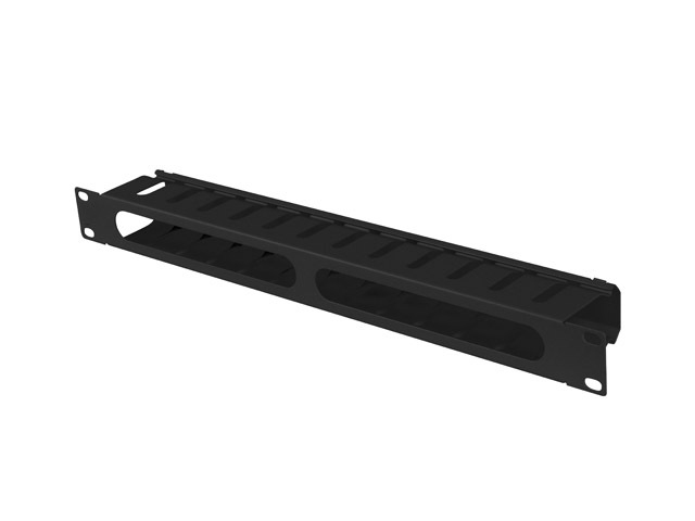 Lanberg AK-1704-B organizador de cables Estante Canaleta ranurada para cables Negro 1 pieza(s)