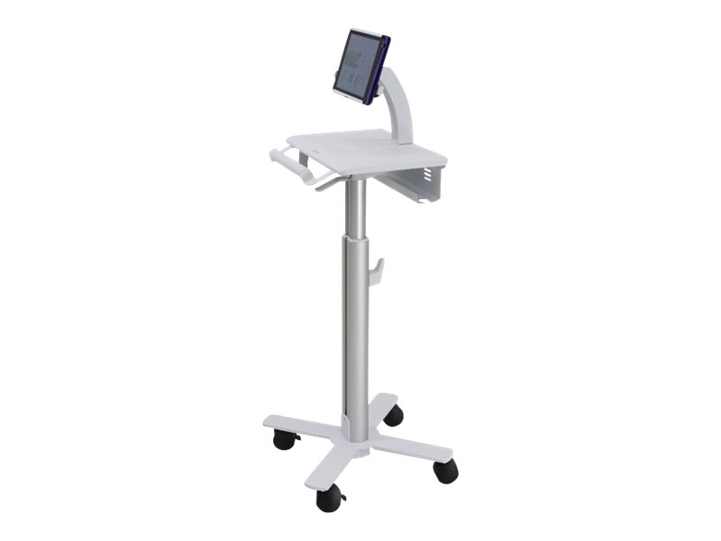 Ergotron StyleView Tablet Cart, SV10 Aluminium, Blanc Tablette Panier multimdia