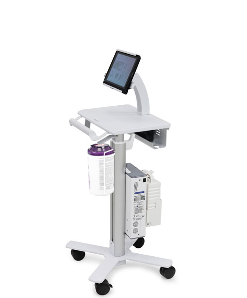 Ergotron StyleView Tablet Cart, SV10 Aluminio, Blanco Tableta Carro multimedia