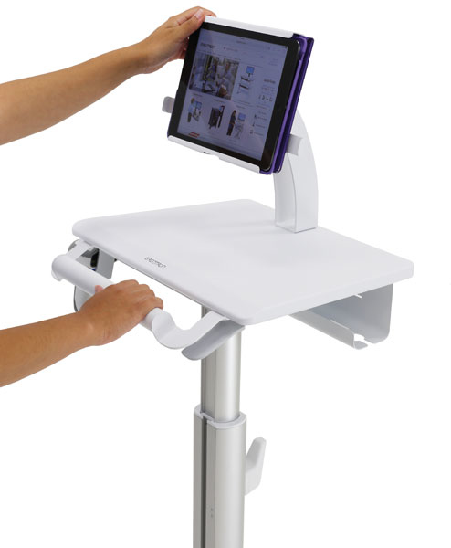 Ergotron StyleView Tablet Cart, SV10 Aluminio, Blanco Tableta Carro multimedia