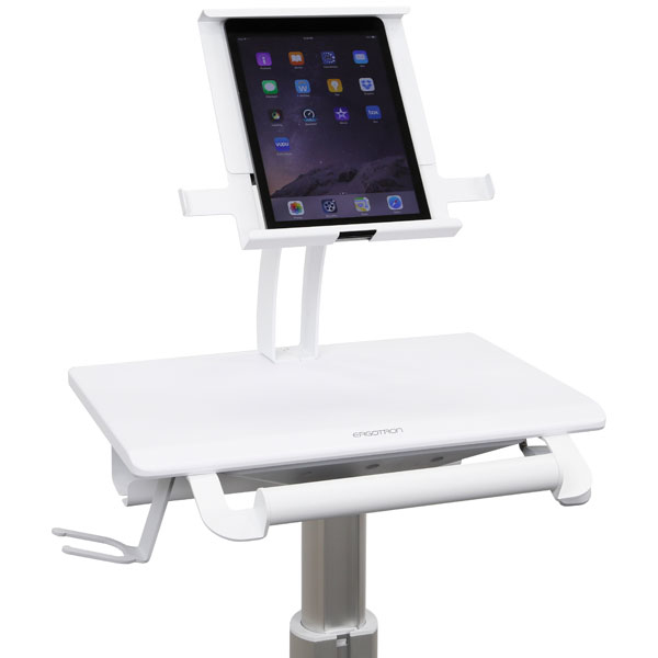 Ergotron StyleView Tablet Cart, SV10 Aluminio, Blanco Tableta Carro multimedia