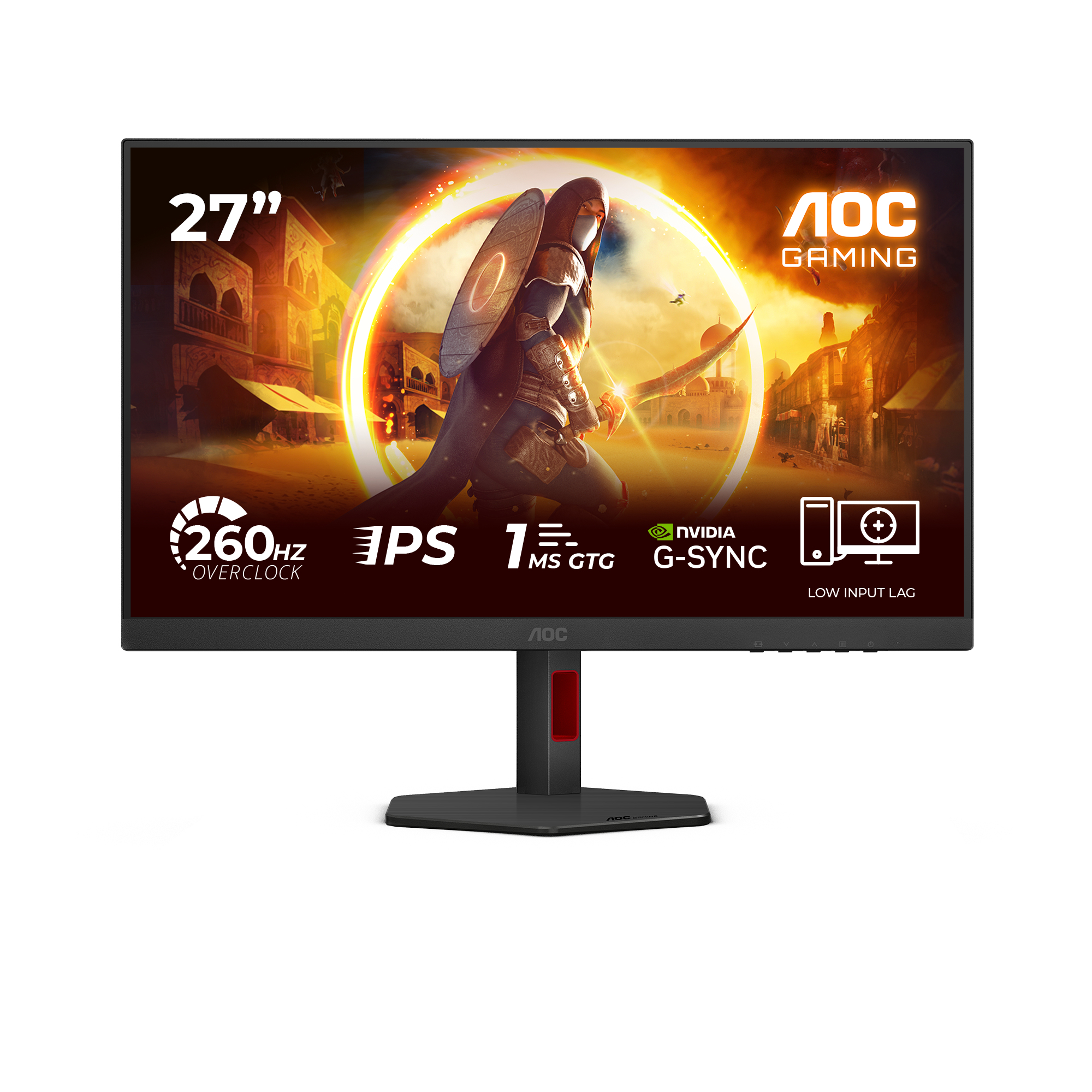 AOC G4 27G4ZR computer monitor 68.6 cm (27) 1920 x 1080 pixels Full HD LED Black, Red