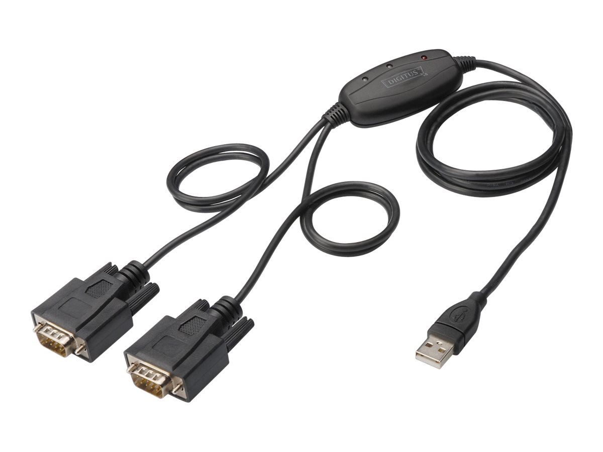 Digitus Adaptateur USB 2.0 vers 2 ports RS232