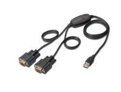 Digitus Adaptateur USB 2.0 vers 2 ports RS232
