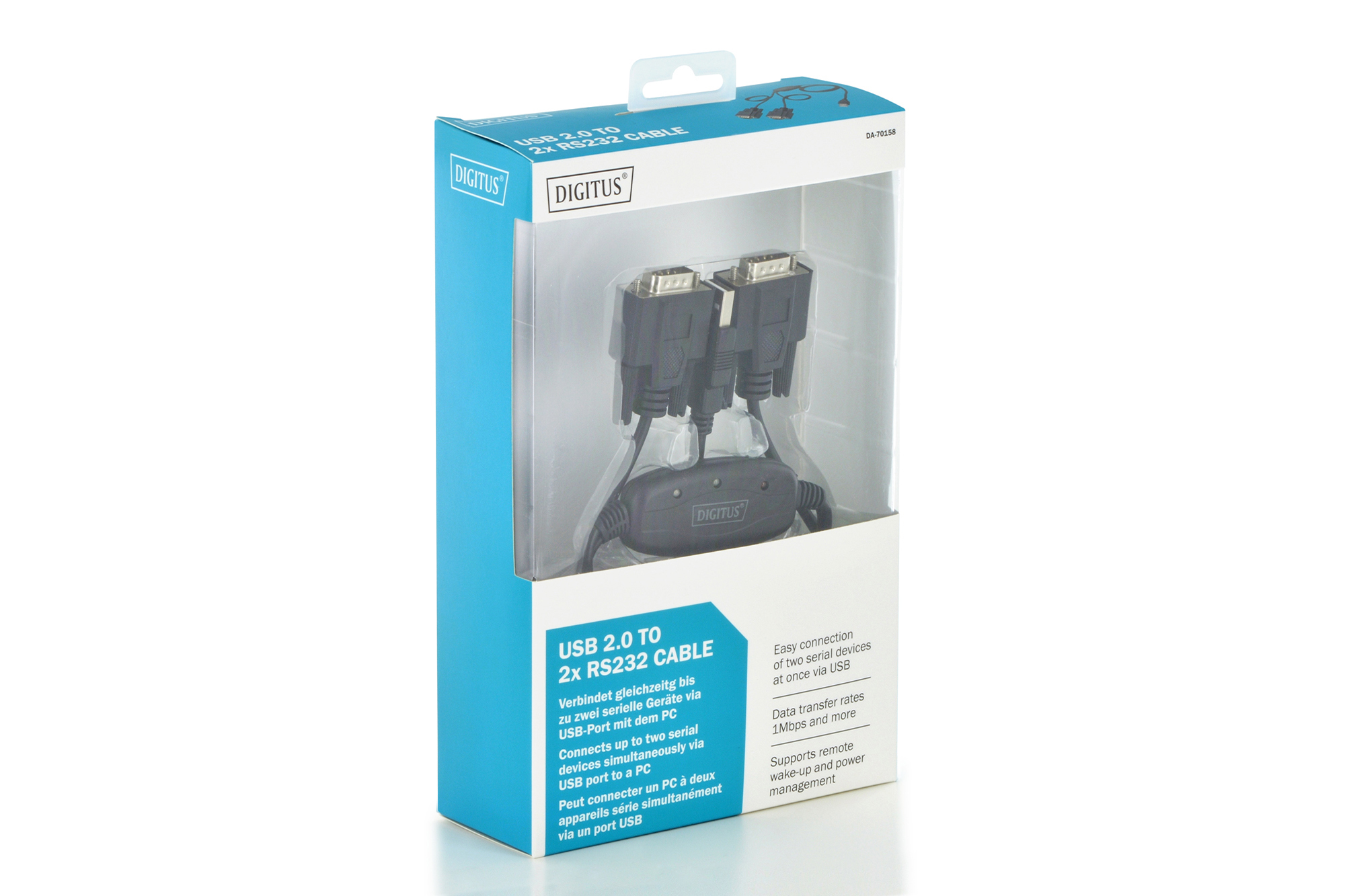 Digitus Adaptateur USB 2.0 vers 2 ports RS232