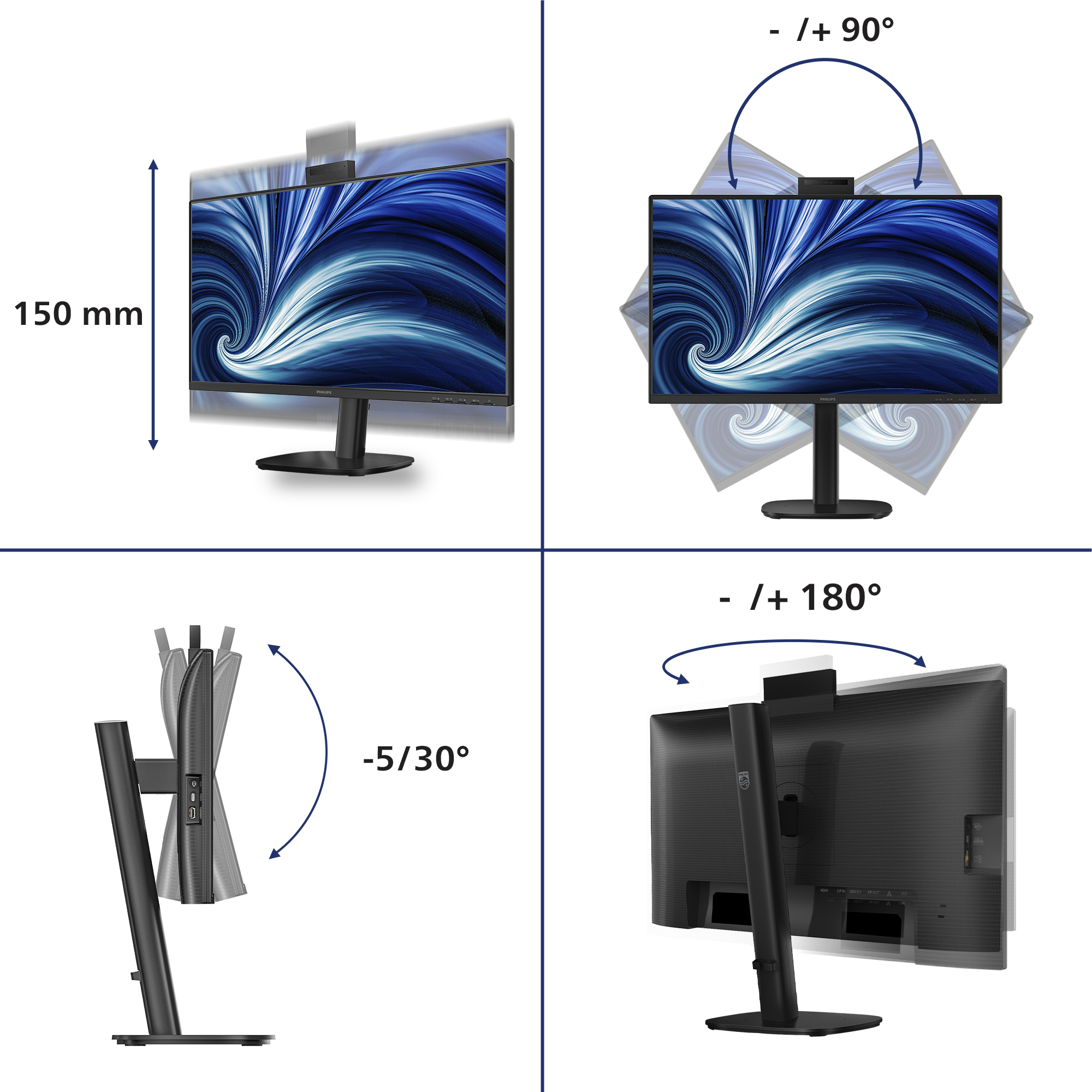 Philips 24B2U3301H/00 computer monitor 60.5 cm (23.8) 1920 x 1080 pixels