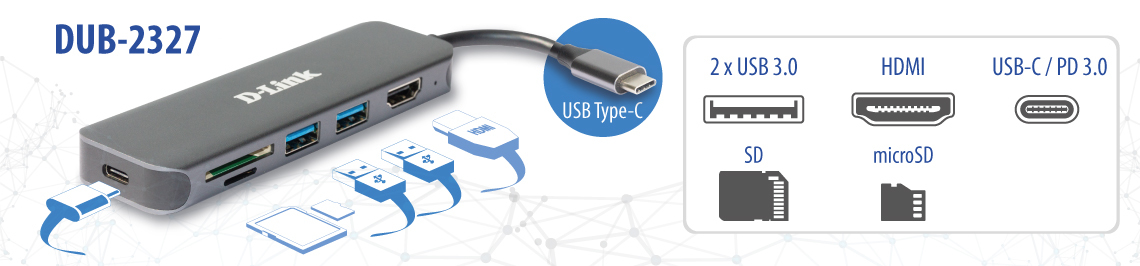 D-Link DUB-2327 - Dockingstation - USB-C / Thunderbolt 3