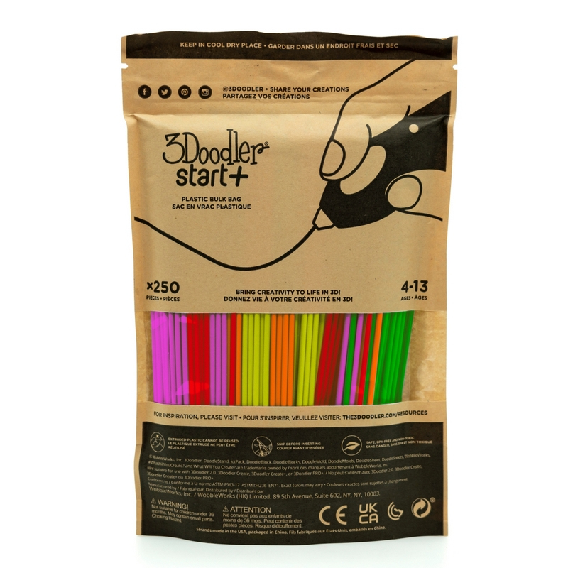 3Doodler Filament Start+ 250 neonrot neonorange neongruen neongelb neonpinkNeon