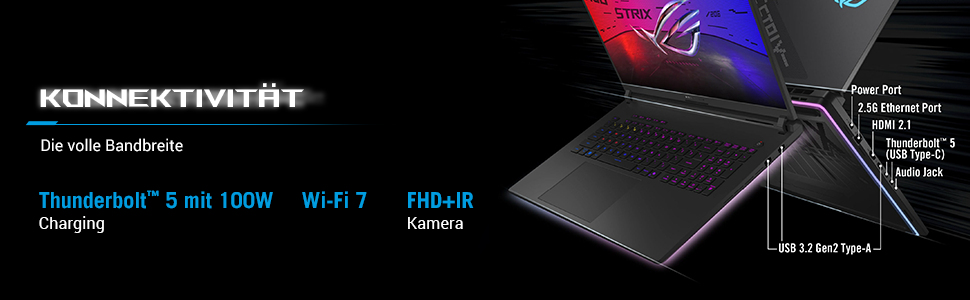 ASUS ROG Strix SCAR 16 G635LX-RW110W Intel Core Ultra 9 275HX Port�til 40,6 cm (16) WQXGA 64 GB DDR5-SDRAM 1 TB SSD NVIDIA GeForce RTX 5090 Wi-Fi 7 (802.11be) Windows 11 Home Alem�n Negro