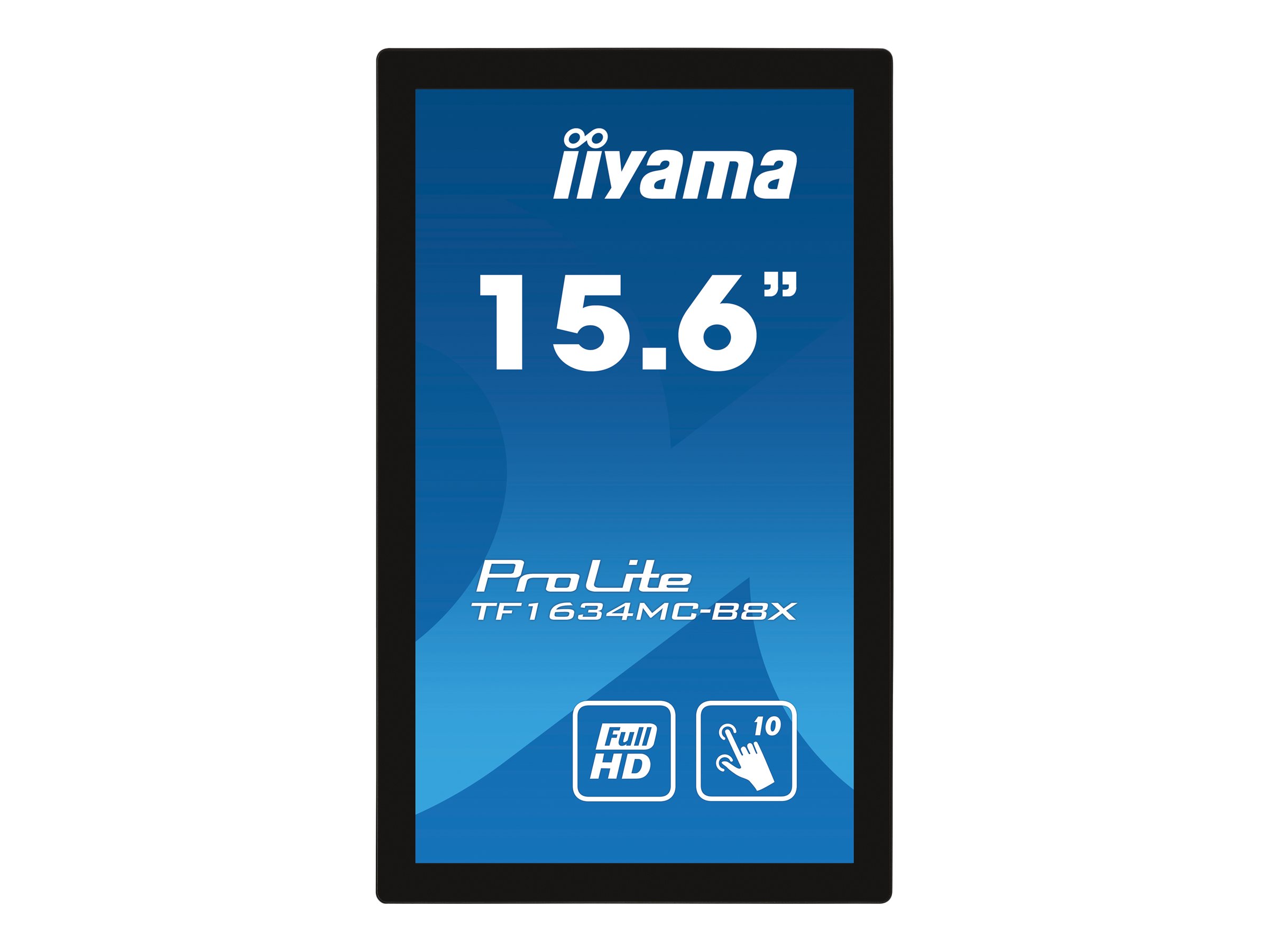 iiyama ProLite TF1634MC-B8X computer monitor 39.6 cm (15.6) 1920 x 1080 pixels Full HD LED Touchscreen Multi-user Black