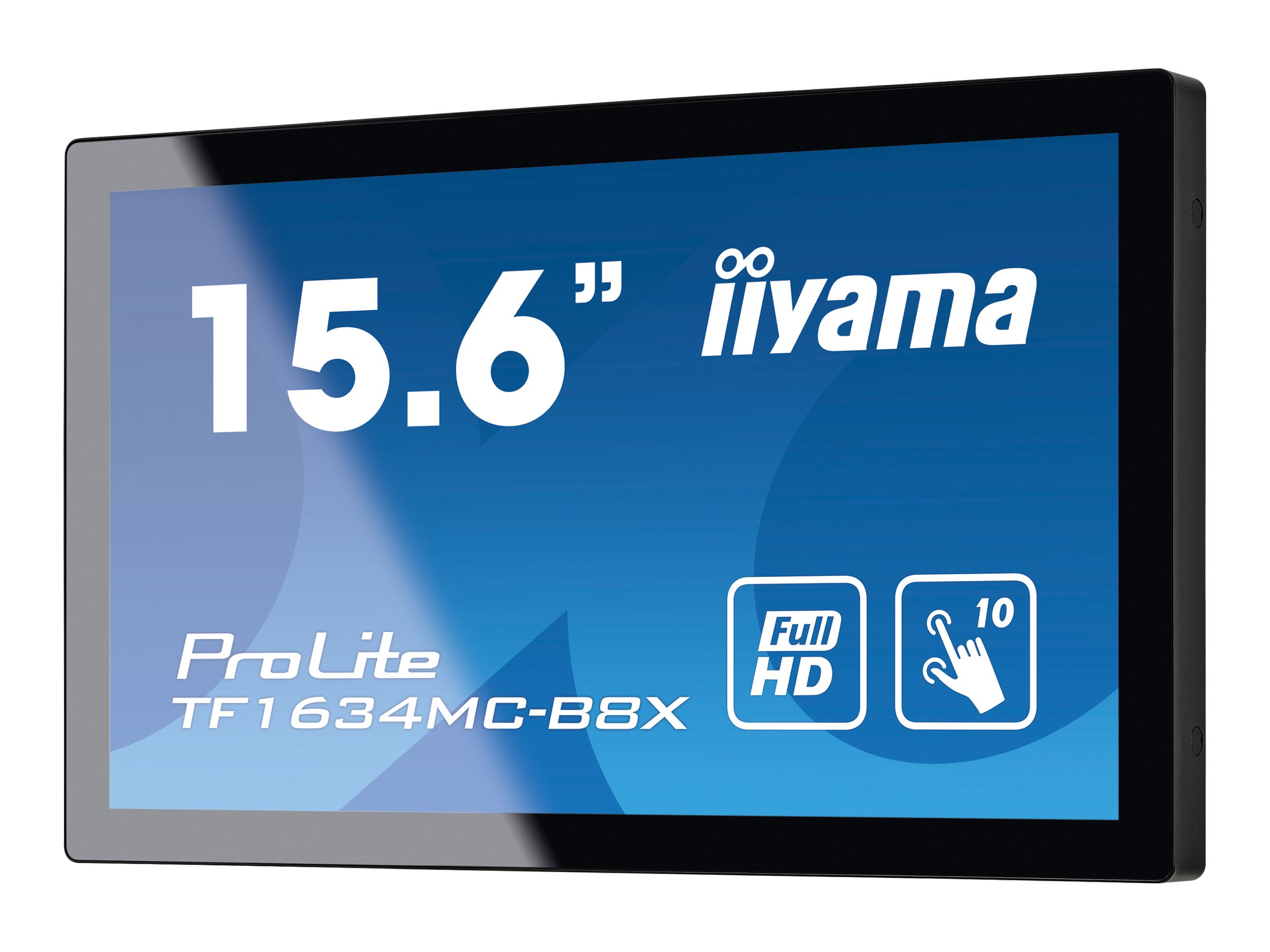 iiyama ProLite TF1634MC-B8X pantalla para PC 39,6 cm (15.6) 1920 x 1080 Pixeles Full HD LED Pantalla t�ctil Multi-usuario Negro