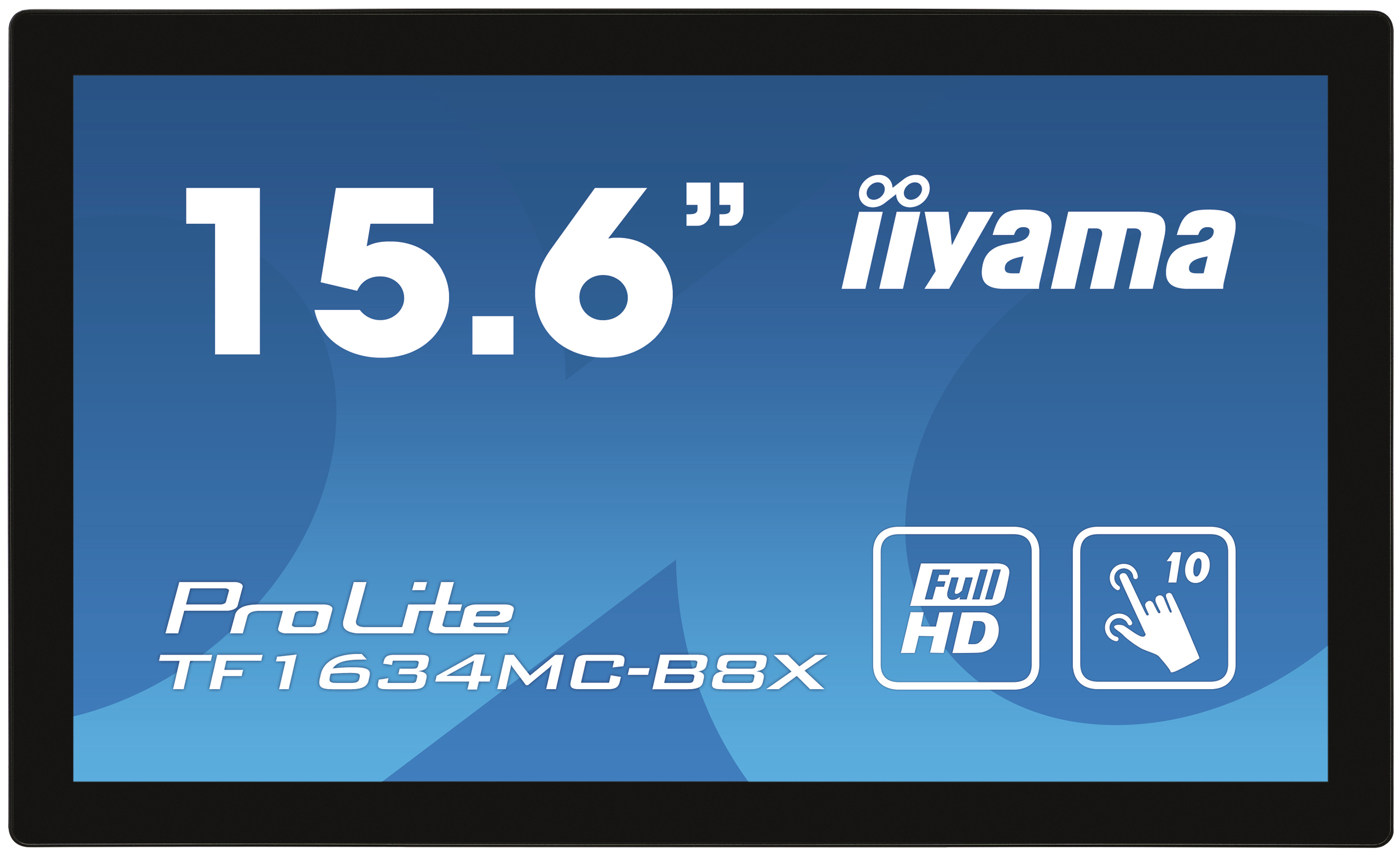 iiyama ProLite TF1634MC-B8X pantalla para PC 39,6 cm (15.6) 1920 x 1080 Pixeles Full HD LED Pantalla t�ctil Multi-usuario Negro